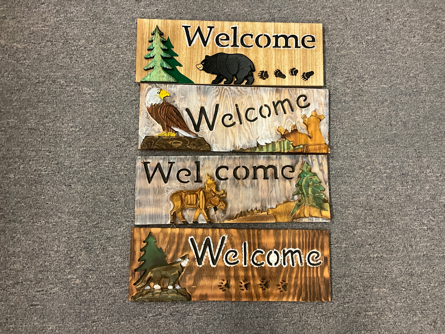 PAWNEE BILL’S- WOODEN “WELCOME” SIGN-BWEL