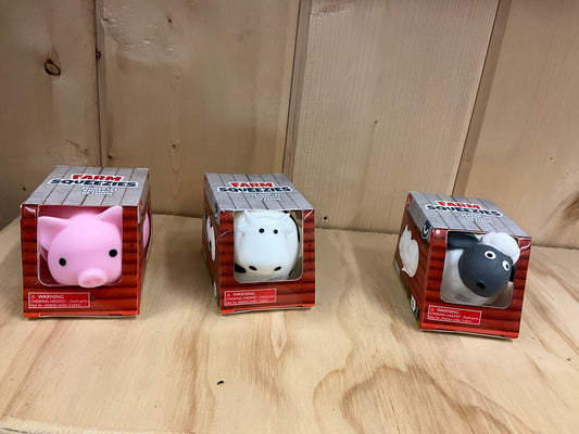 KEYCRAFT GLOBAL-FARM ANIMAL SQUEEZIES-NV632