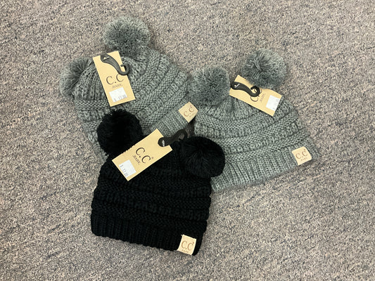 CC BEANIE- BABY DBL POM BEANIE- BABY-23-POMPOM
