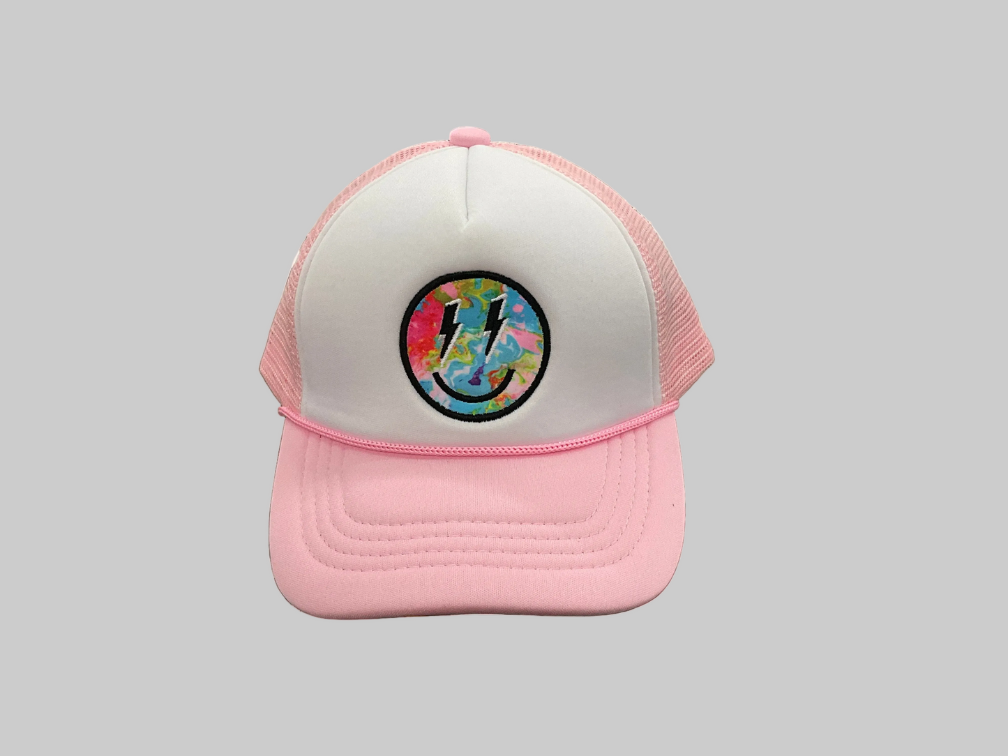 CC BEANIE-KIDS TYE DYE SMILEY BASEBALL CAP