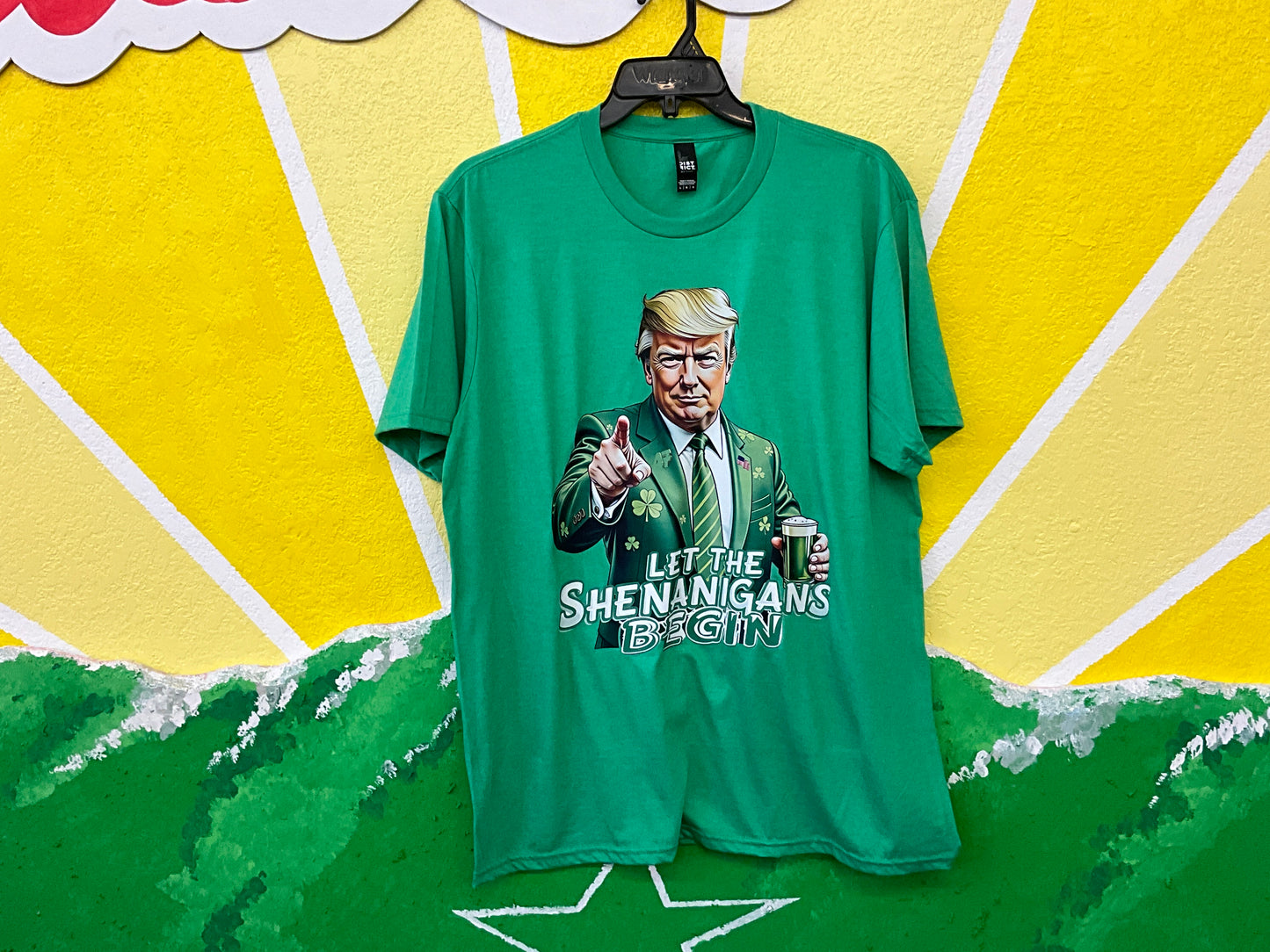 SWIFTWEAR SAINT PATRICKS DAY THEMED TRUMP GRAPHIC TEE -STP-TRUMP