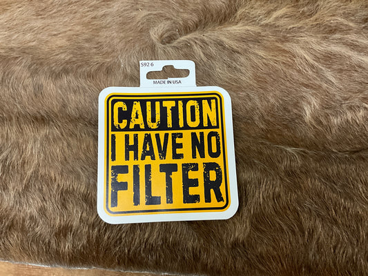 COW CRACK/FAIRE-STICKER, “NO FILTER”-S926