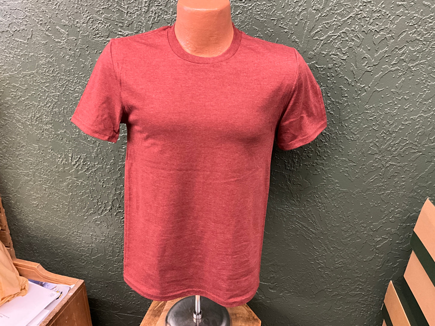 SWIFTWEAR- PERFECT BLEND CVC SS TEE- DM108-HTR RUSSET