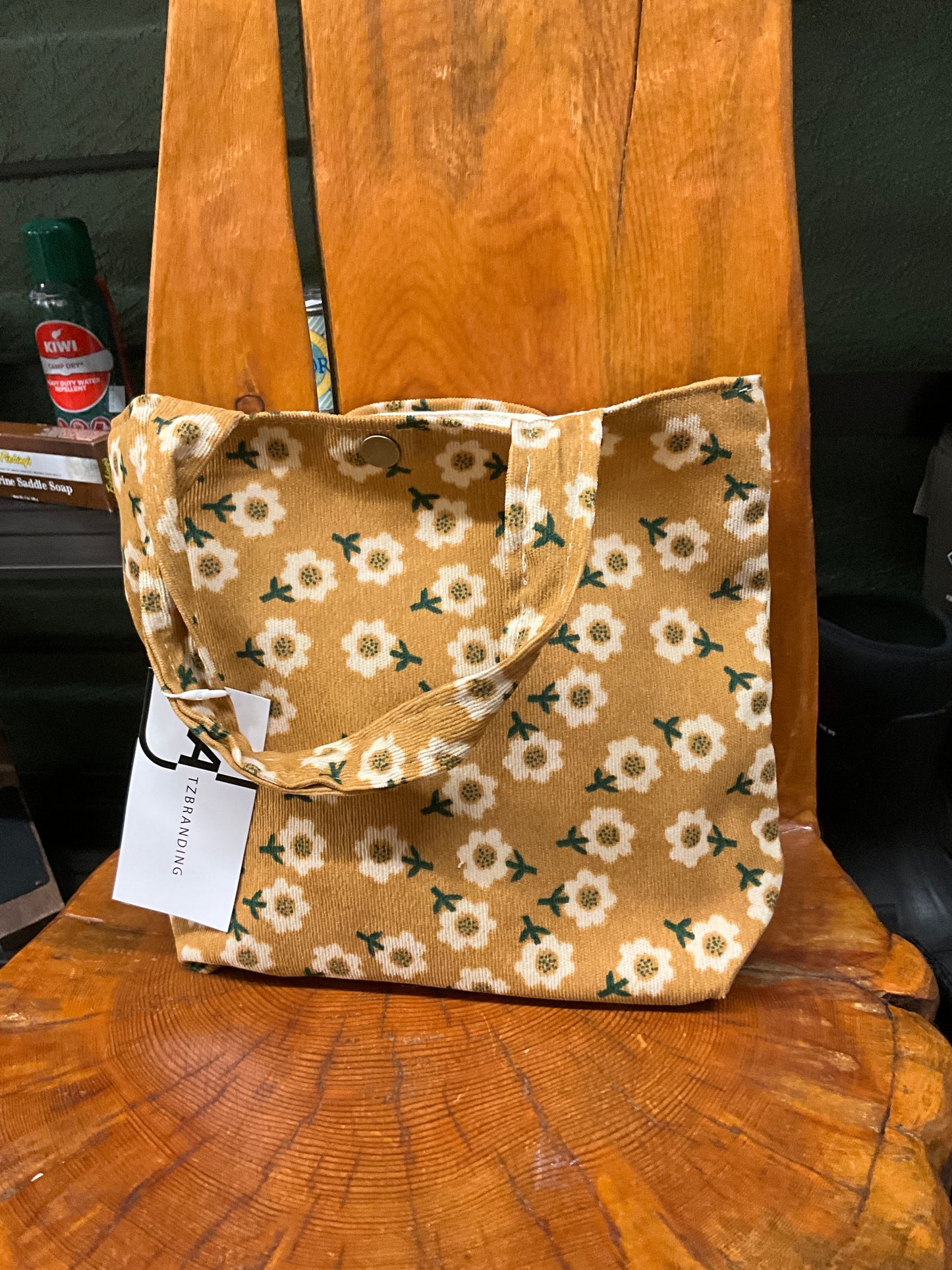 FAIRE VINTAGE FLORAL CORDUROY BAG  BG38-BYBY122345
