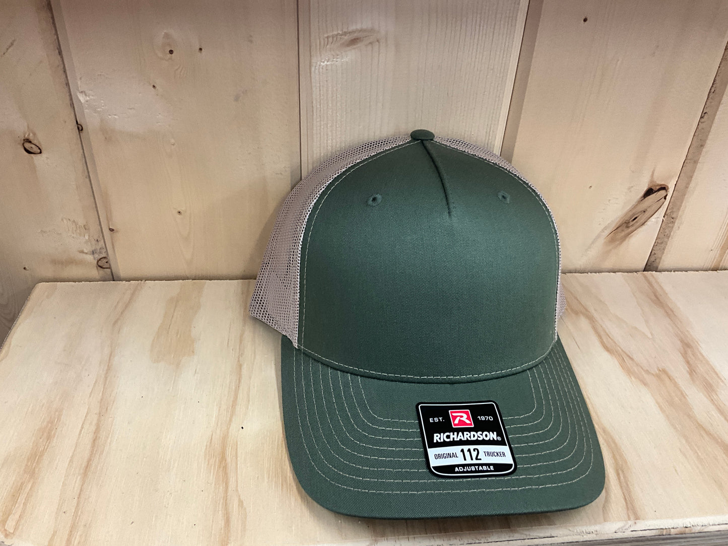 SWIFTWEAR- RICHARDSON TRUCKER CAP-112FP GREEN/TAN
