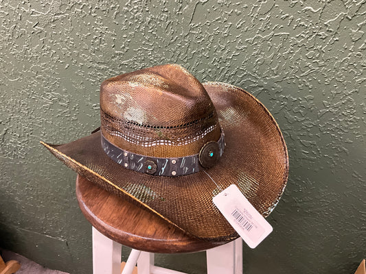 GONE COUNTRY-STRAW BANGORA, CASCADA BROWN/TURQ