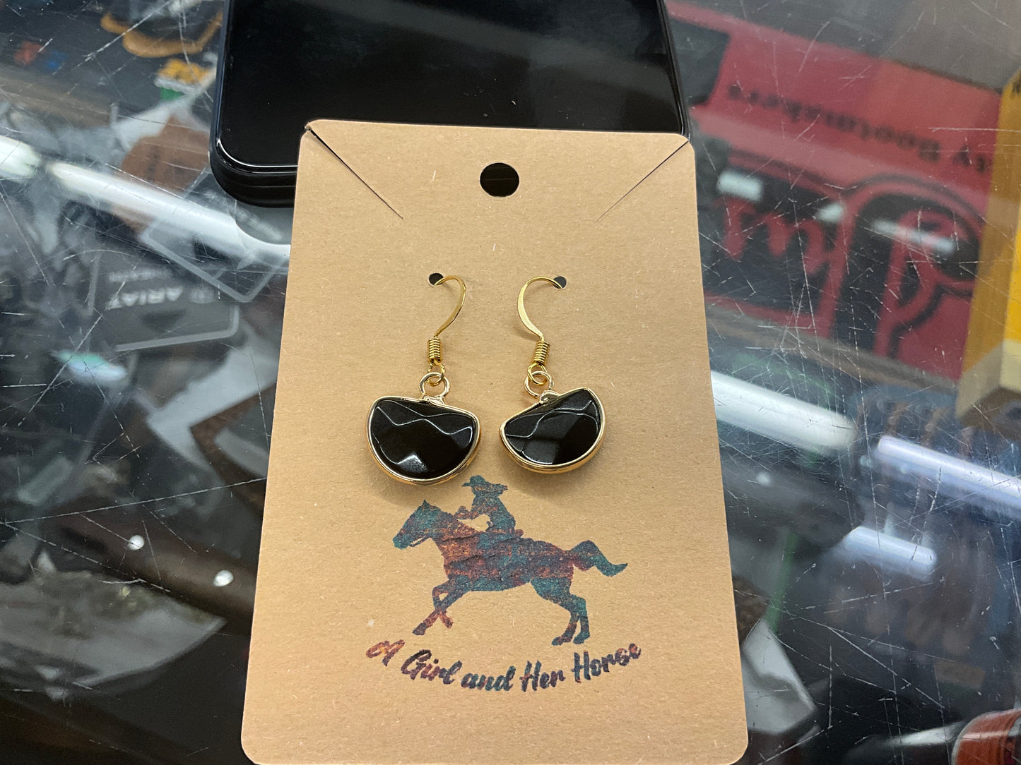A GIRL AND HER HORSE EARRINGS- 25225