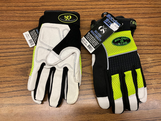 GOLDEN STAG- HI-VIS GOATSKIN GLOVES- 29