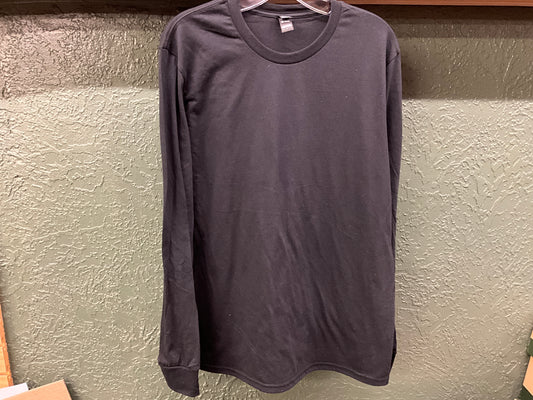 SWIFTWEAR- MENS PERFECT BLEND CVC LS TEE-DT109, BLACK