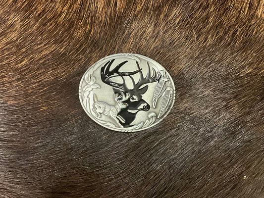 FAIRE-BELT BUCKLE- BOW HUNTING DEER