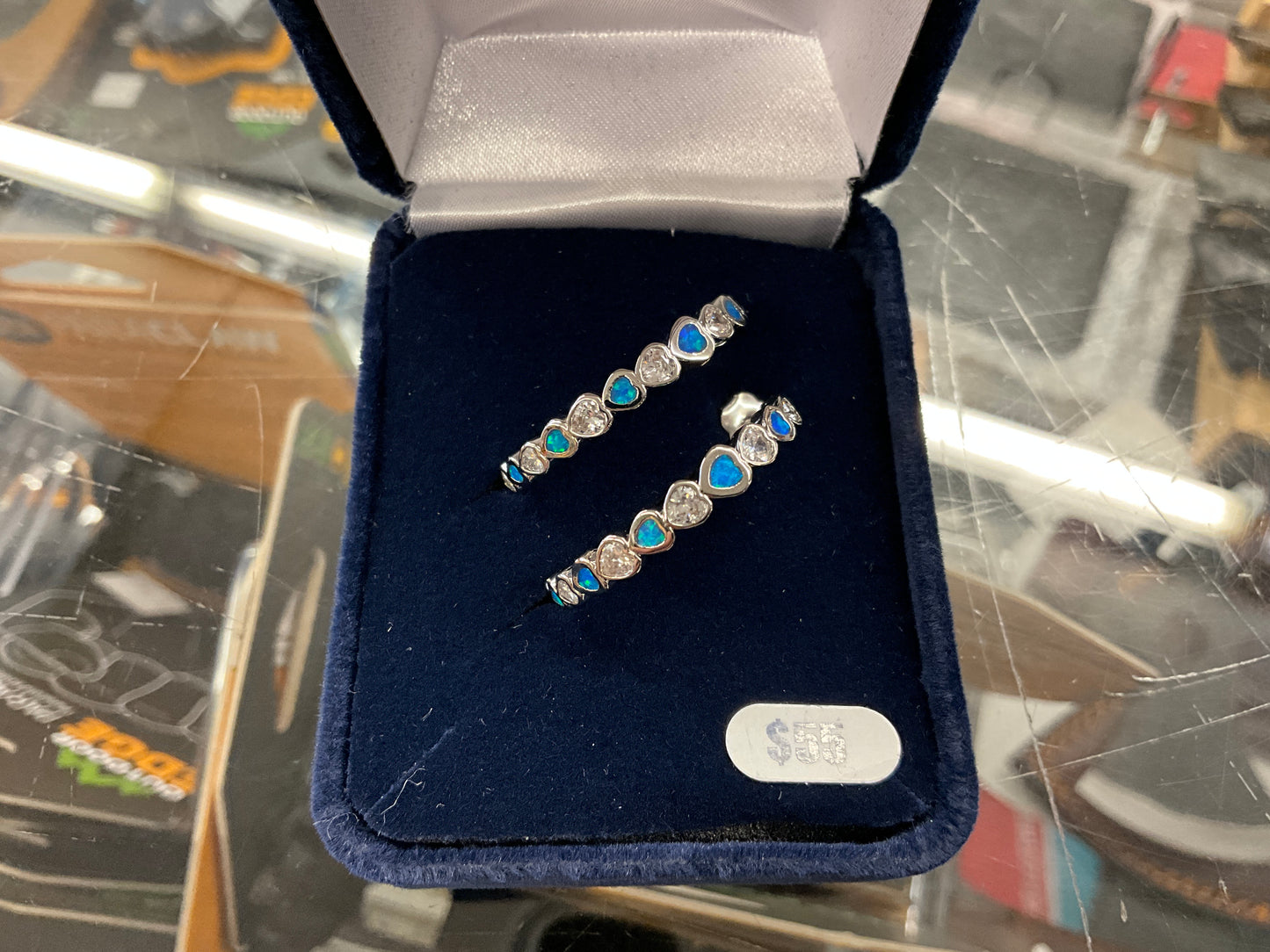 MONTANA SILVER- RIVER LIGHTS HEART HOOPS-ER4324