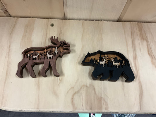 PAWNEE BILL’S- ANIMAL CARVED MAGNET-PBM
