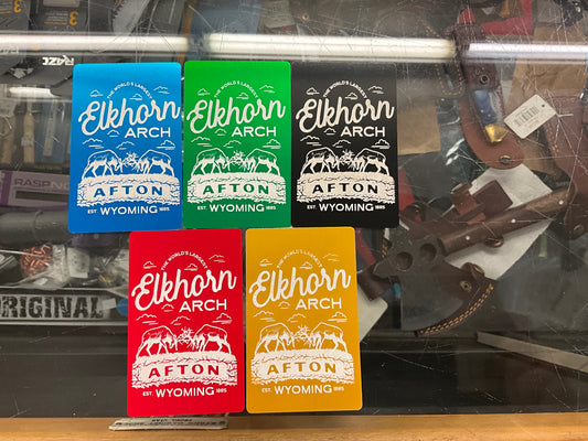 NICKLO ENTERPRISES METAL ENGRAVED ELK HORN ARCH MAGNET -  NE-ELKHRNARCH