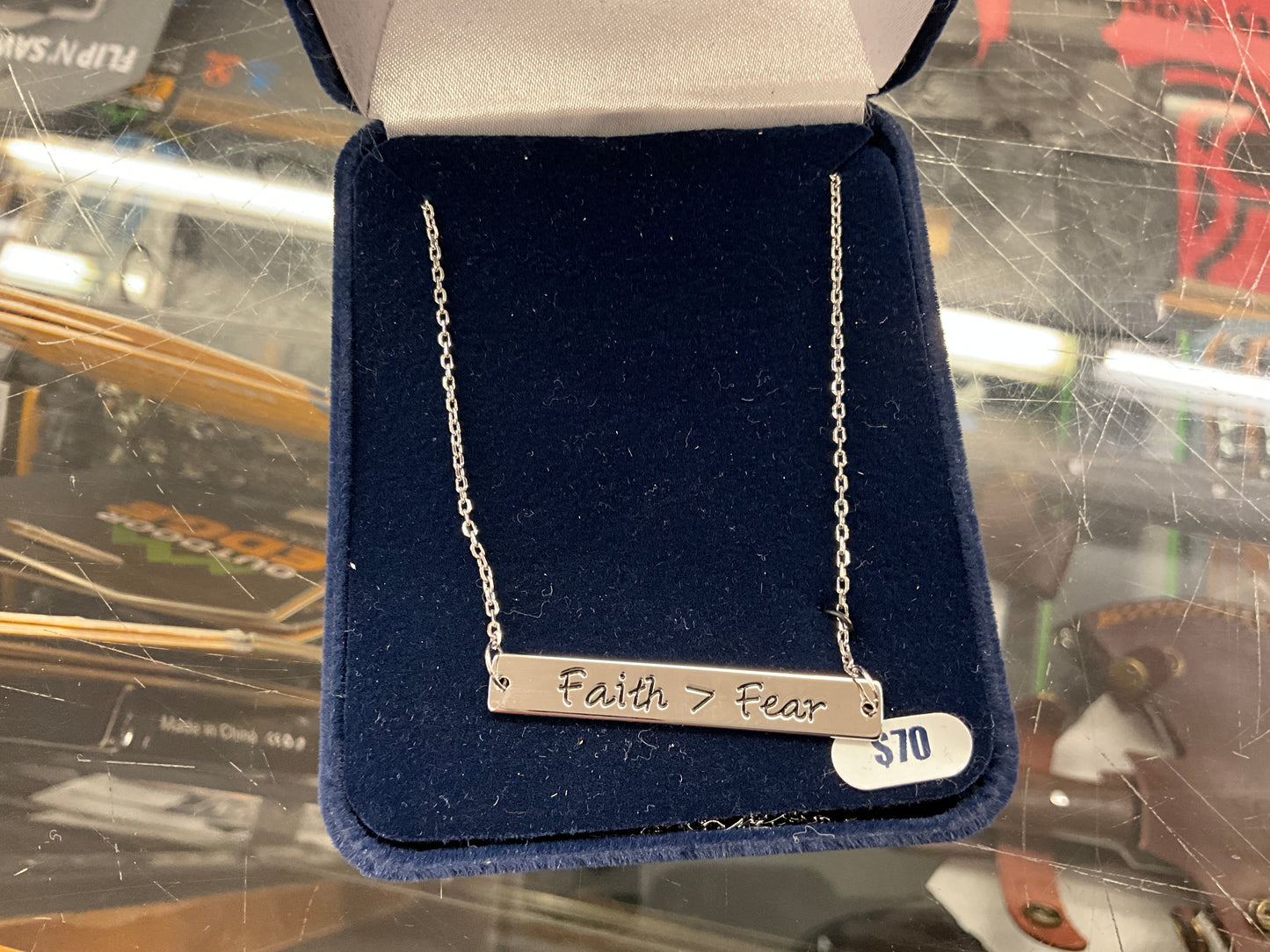 MONTANA SILVER- FAITH>FEAR NECKLACE-FFNC5060S