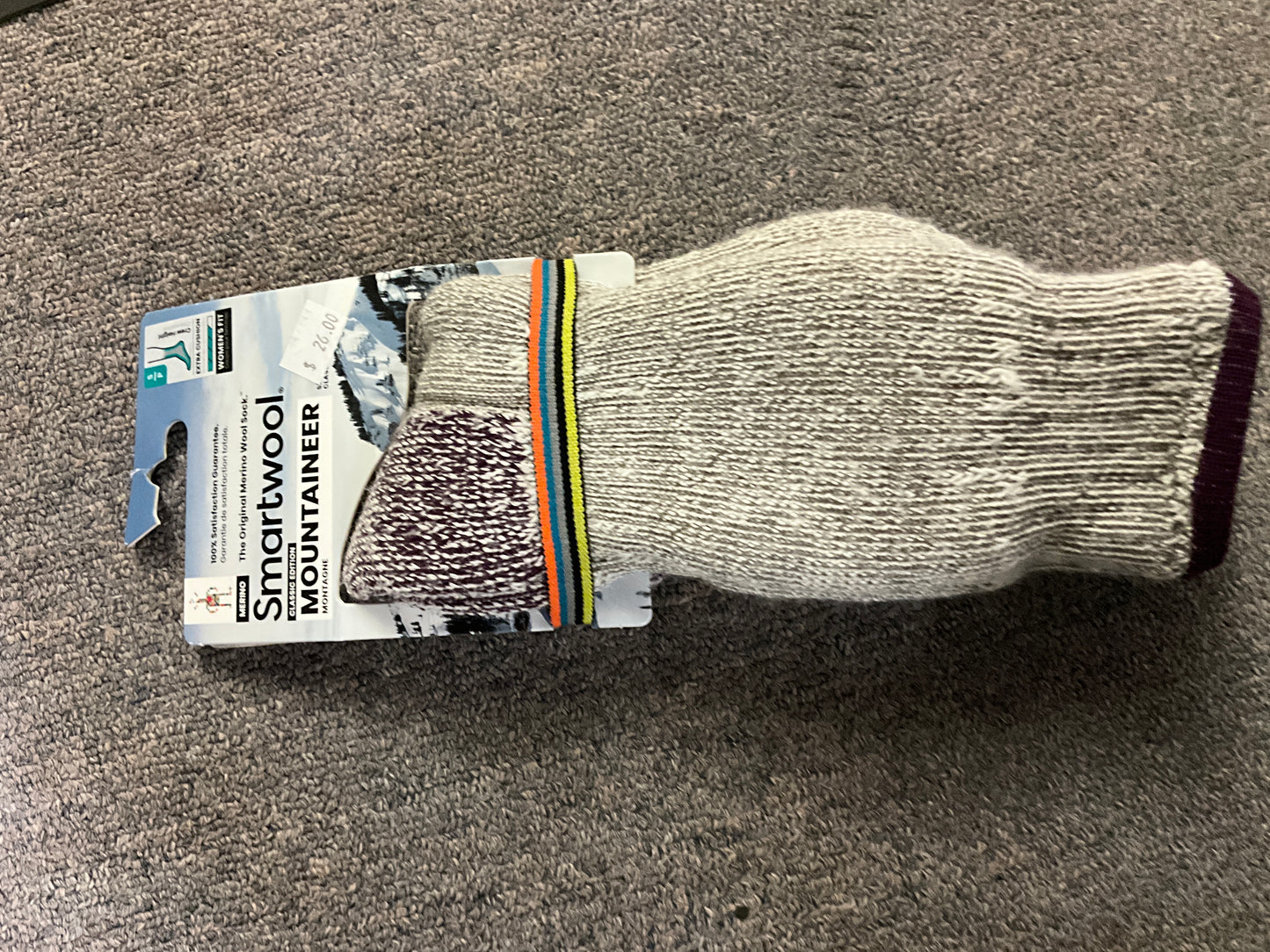 SMARTWOOL UNISEX MOUNTAINEER MERINO WOOL SOCK MADE IN THE USA - 95411