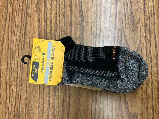 CARHARTT-MENS FORCE MIDWEIGHT LOW CUT SOCK -SL3283M