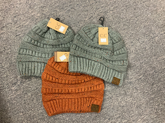 CC BEANIE-KNIT BEANIE W/FLECK-HAT-33