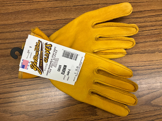 YELLOWSTONE GRAIN ELKSKIN LEATHER WORK GLOVE - 549E