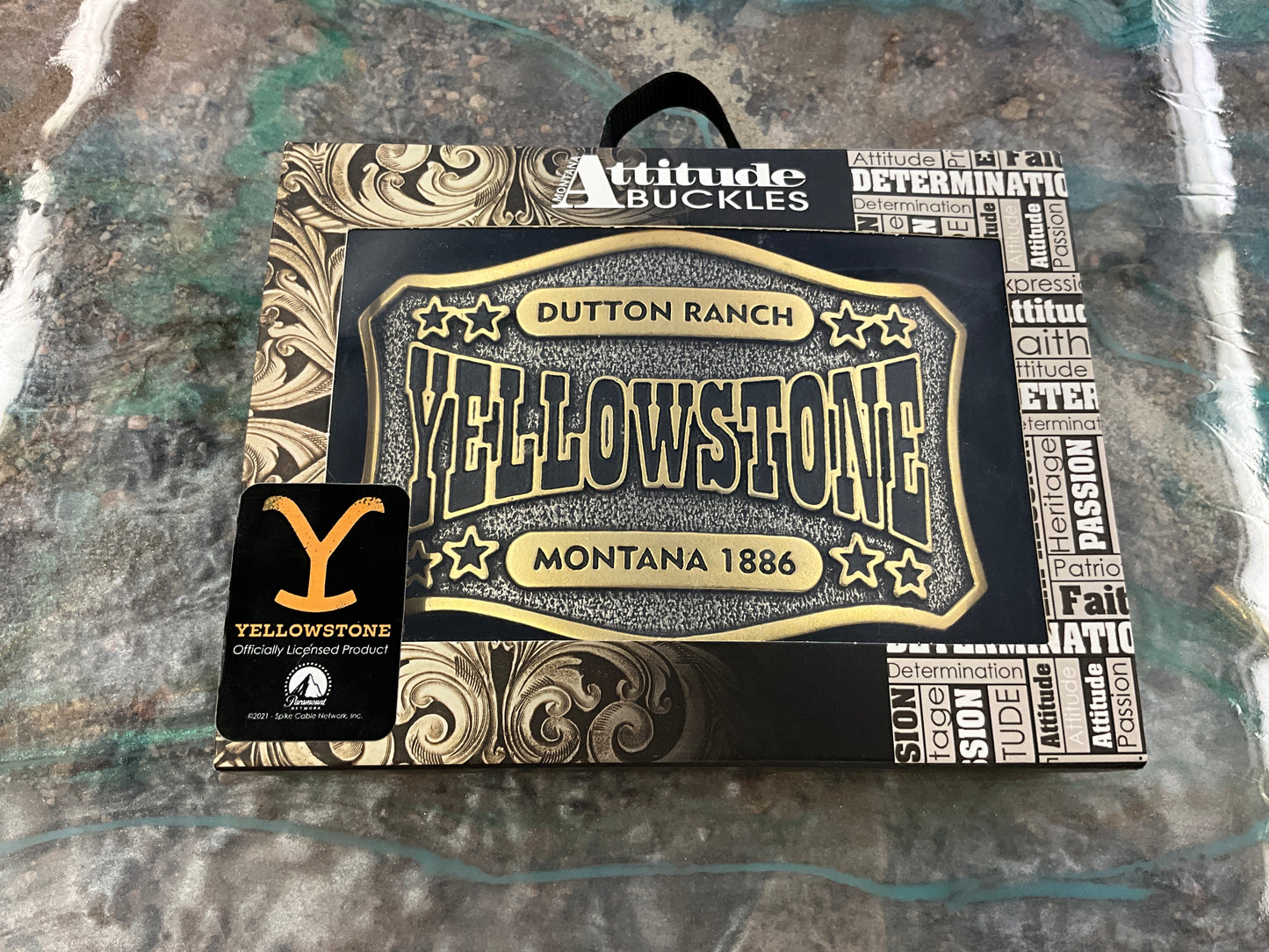YELLOWSTONE DUTTON RANCH BUCKLE - A911YEL