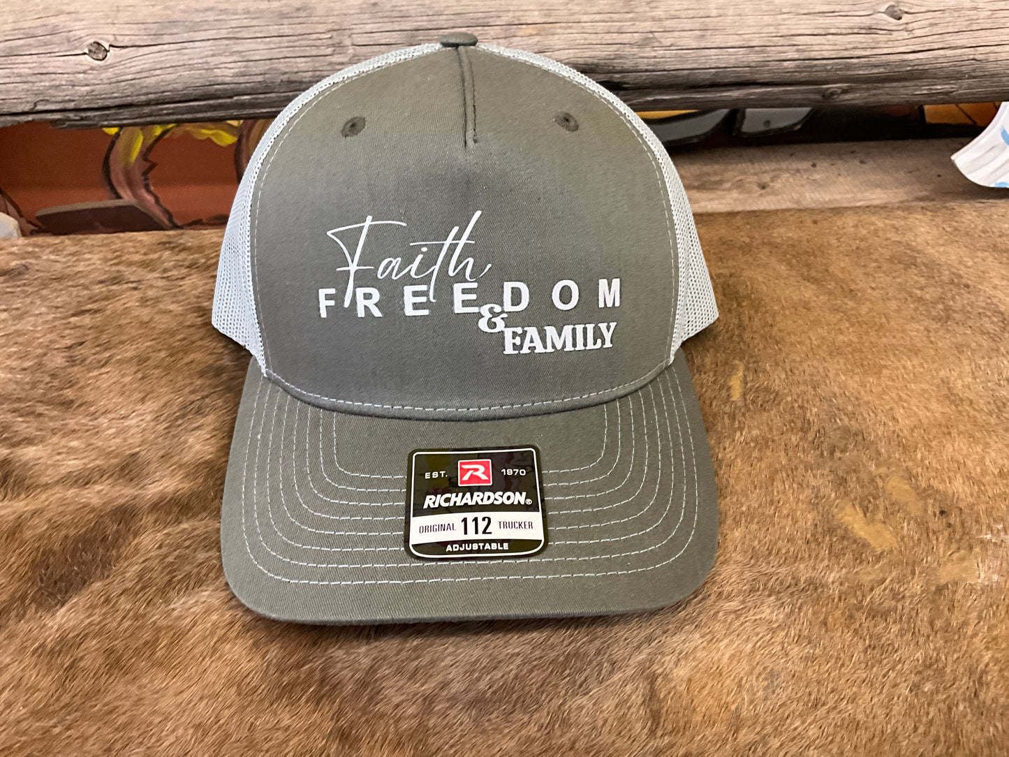 SWIFTWEAR-112 RICHARDSON CAP- "FAITH FREEDOM AND FAMILY"