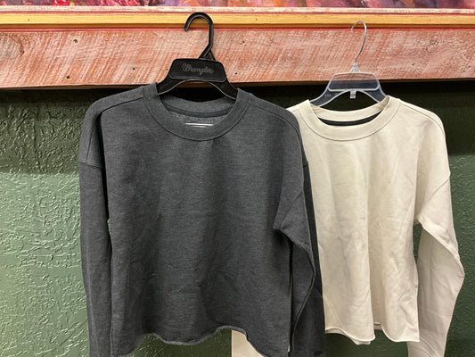 SWIFTWEAR-WOMENS TRI BLEND FLEECE CROP CREW - LNEA514