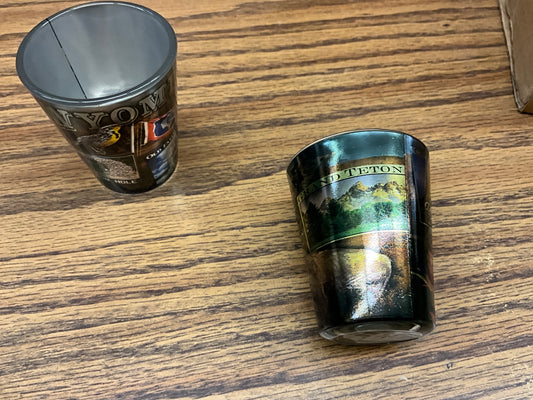 GREAT MOUNTAIN WEST - “WYOMING” SHOT GLASS AND SCENES FROM AROUND WYOMING- 49490