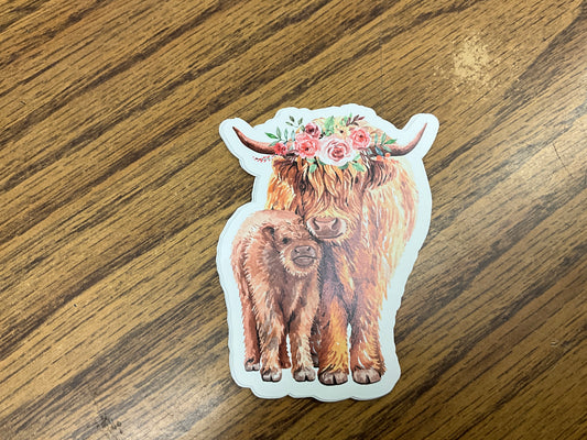 EXPRESSION DESIGN- STICKER, COW/ CALF- 7223