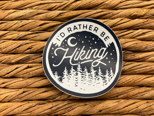 I’D RATHER BE HIKING STICKER - WO416904