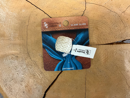 DOUBLE S SCARF SLIDE RAWHIDE - 2808