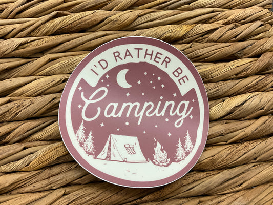 I’D RATHER BE CAMPING STICKER - WO416889