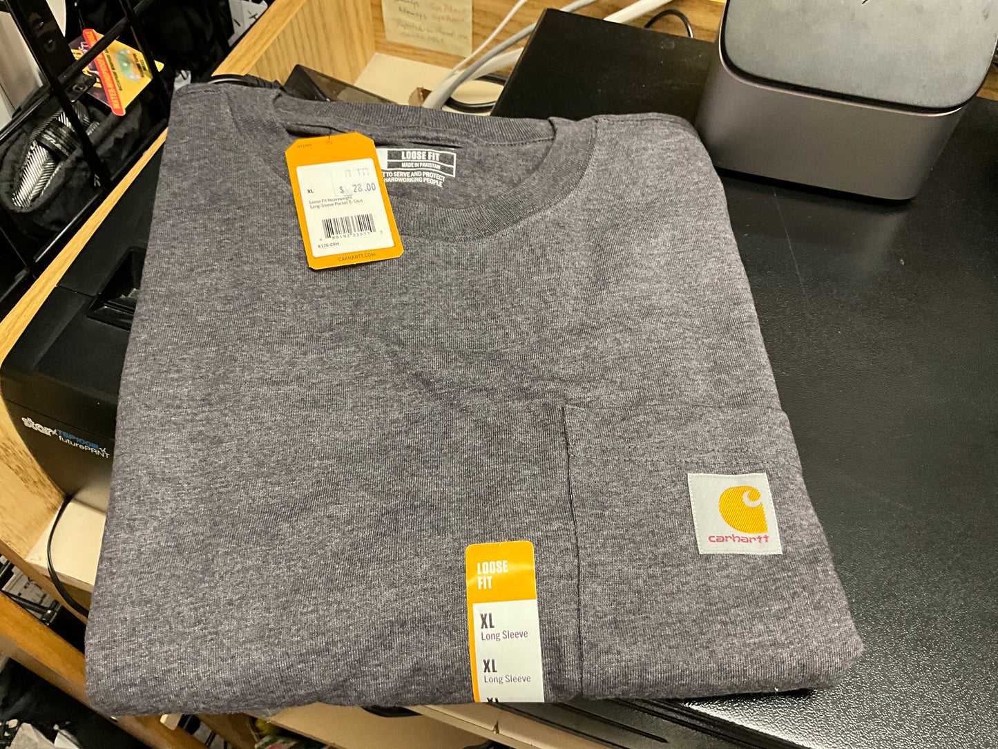 CARHARTT-MENS LOOSE FIT LS POCKET TEE- K126