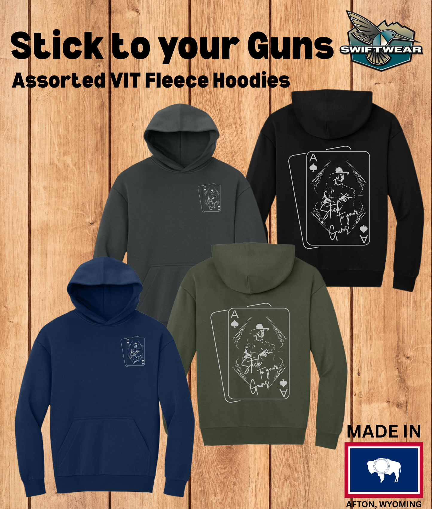 Swiftwear - Retail "Stick to your Guns" Assorted Hoodies- SW-STYG-HOOD