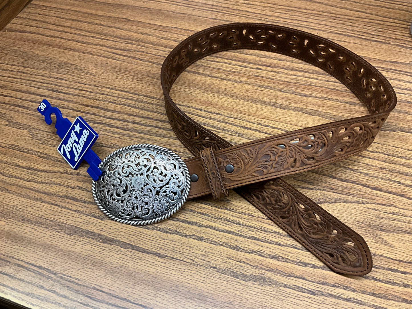 TONY LAMA-LADIES BELT-FILIGREE TROPHY- C50029