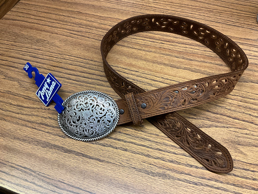 TONY LAMA-LADIES BELT-FILIGREE TROPHY- C50029