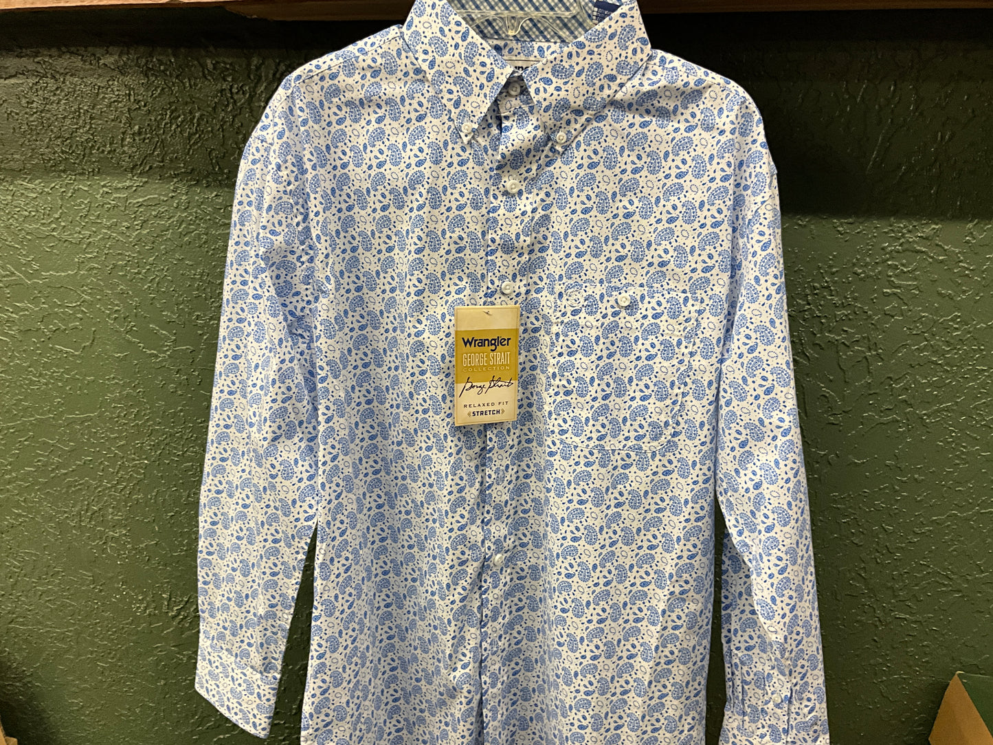 WRANGLER MENS LSB PAISLEY GS DRESS SHIRT- 112344873
