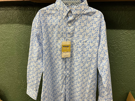 WRANGLER MENS LSB PAISLEY GS DRESS SHIRT- 112344873