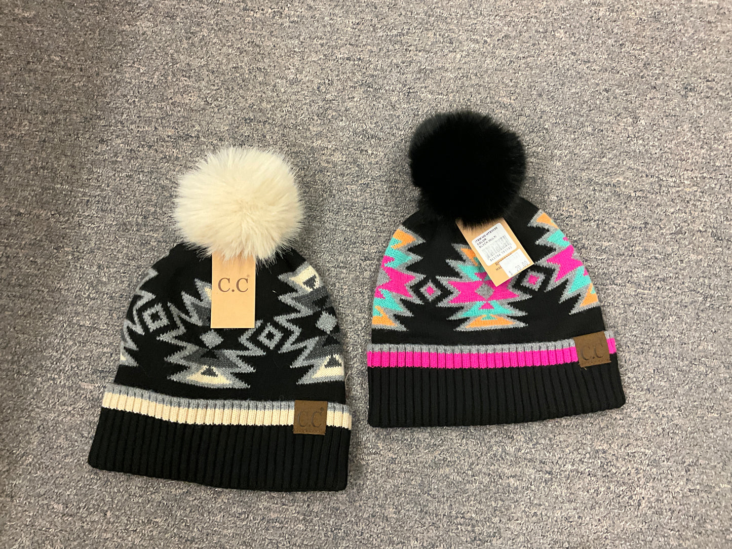 CC BEANIE-SOUTHWEST BEANIE W/POM -HTE0030
