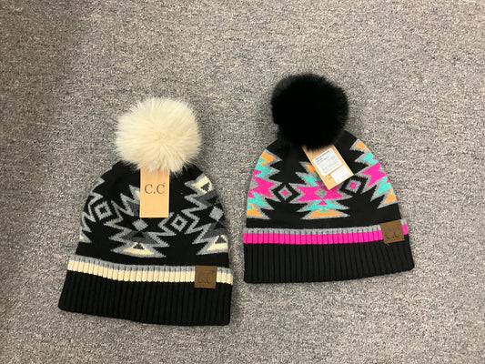 CC BEANIE-SOUTHWEST BEANIE W/POM -HTE0030