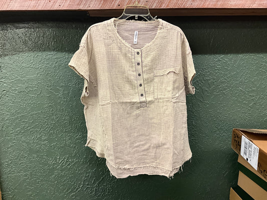 VANILLA MONKEY - LADIES HENLY SS TOP - 7155