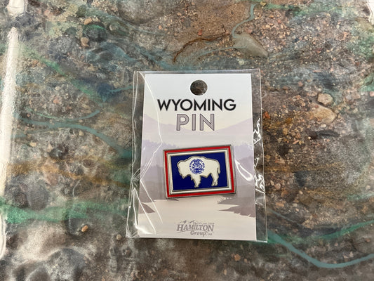 HAMILTON-WYOMING FLAG HAT PIN-13531