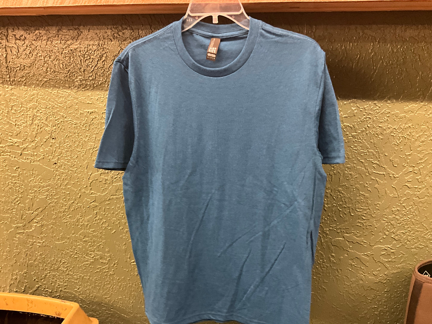 DISTRICT-PERFECT BLEND CVC SS TEE- DM108, DEEP TURQUOISE FLECK