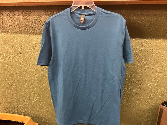 DISTRICT-PERFECT BLEND CVC SS TEE- DM108, DEEP TURQUOISE FLECK