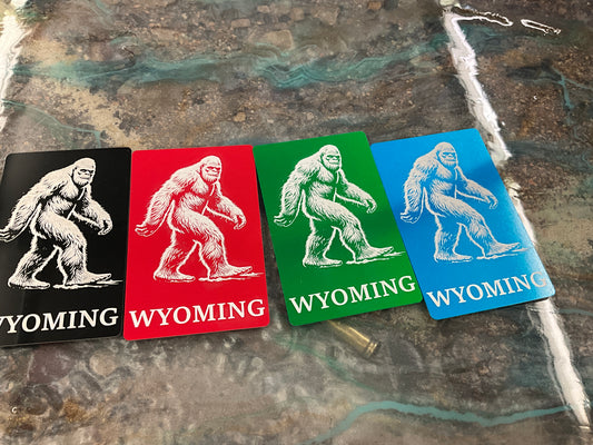 (Copy) NICKLO ENTERPRISES METAL ENGRAVED WYOMING SASQUATCH LOGO MAGNET -  NE-WYSASQUATCH