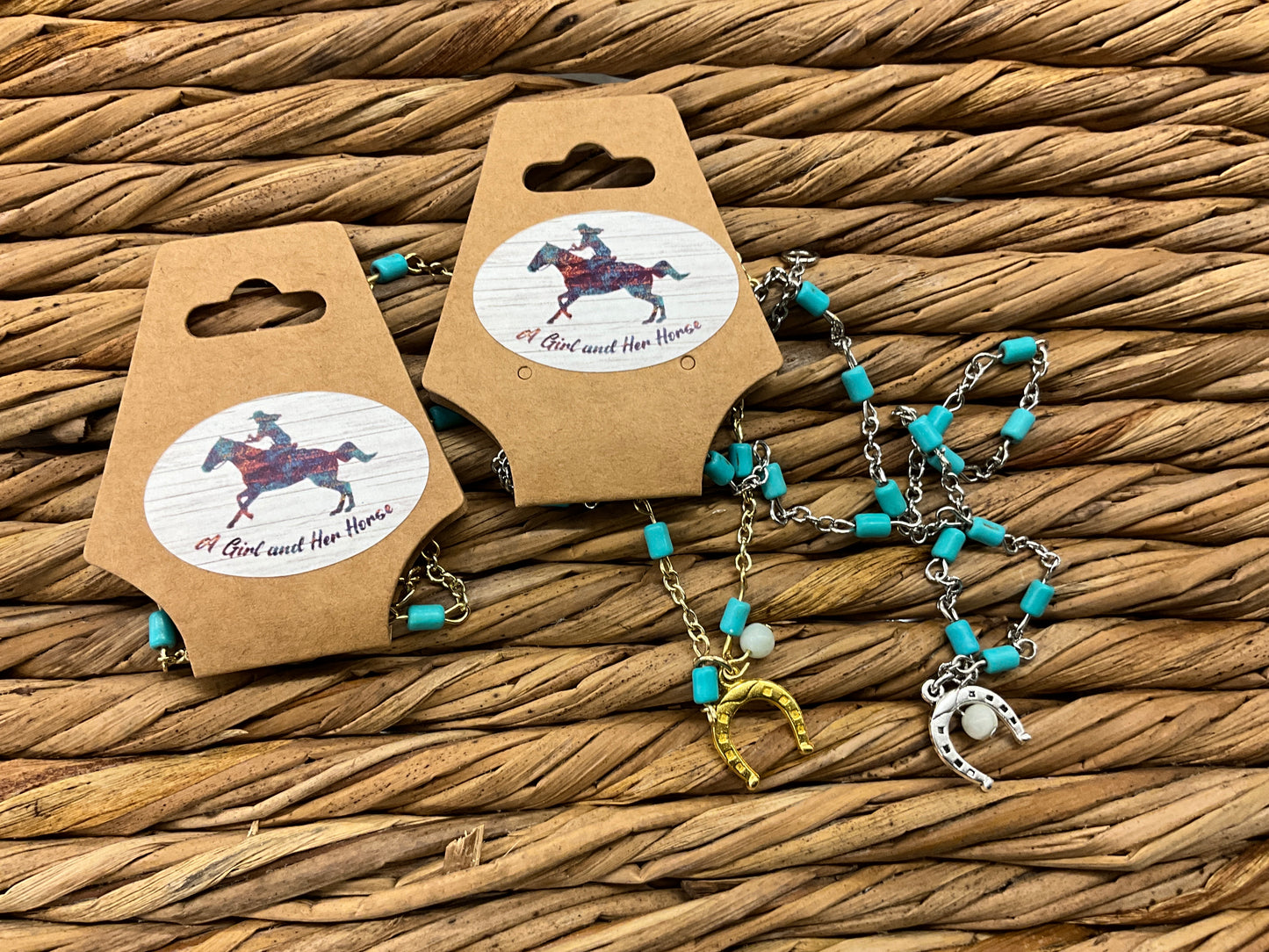 A GIRL AND HER HORSE NECKLACE- 09888