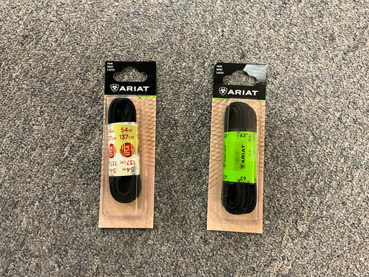 ARIAT BLACK WAXED BOOT LACES-A2300601