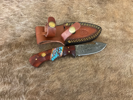 TITAN INT’- DAMASCUS STEEl BLADE WITH FISH HOOK-TKT-1