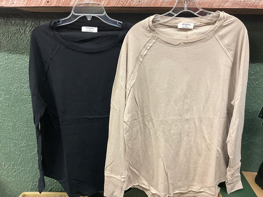 VANILLA MONKEY-LADIES RAGLAN SLV TEE-3043