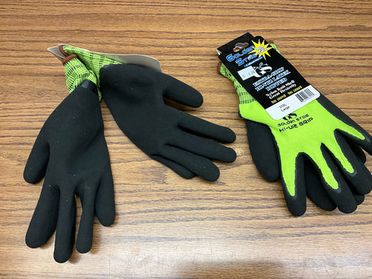 GOLDEN STAG HIGH VIZ EXTRA GRIP LATEX DIPPED GLOVE-310L