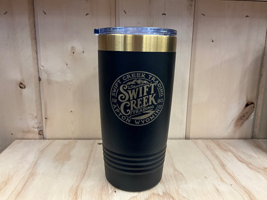 SWIFTWEAR- 20oz TUMBLER, BLK/GOLD- LTM7230