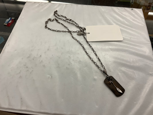 COOL WATER- NECKLACE, LEAF "DOG TAG"-NC145-131